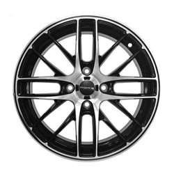 15 Inches Alloy Wheel Onyx MR69U Black Glossy & Polished Metal